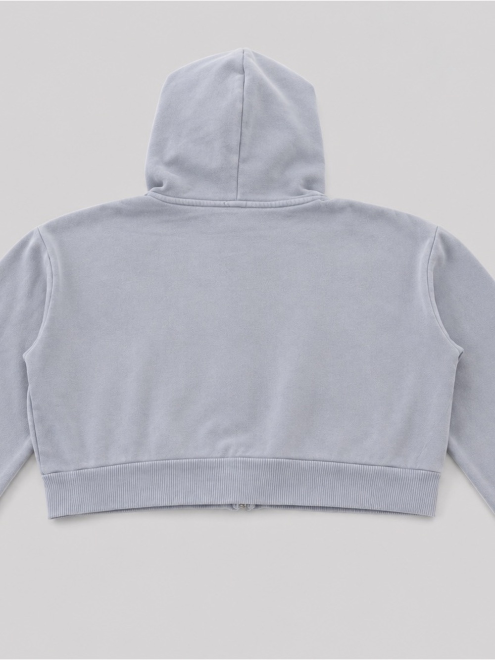 John Galt by Brandy Melville Cropped Zip Hoodie Women's XS/S Blue Gray - Picture 4 of 12